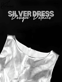 Thumbnail for Women's Sexy Sliver Faux Leather Dress Ladies Bodycon O-Neck Sleeveless Dress Elegant Chic Party Dresses For Women, Mini Dresses, Sleeveless, Sleeveless Mini Dresses, Drestiny, Silver, S, M, L, United States, USA, Canada, Australia, New Zealand, United Kingdom, UK, Silver faux leather mini dress, metallic silver mini dress, silver leather look mini dress, shiny silver mini dress, silver party mini dress, shopdrestiny.com