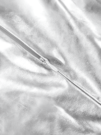 Thumbnail for Women's Sexy Sliver Faux Leather Dress Ladies Bodycon O-Neck Sleeveless Dress Elegant Chic Party Dresses For Women, Mini Dresses, Sleeveless, Sleeveless Mini Dresses, Drestiny, Silver, S, M, L, United States, USA, Canada, Australia, New Zealand, United Kingdom, UK, Silver faux leather mini dress, metallic silver mini dress, silver leather look mini dress, shiny silver mini dress, silver party mini dress, shopdrestiny.com