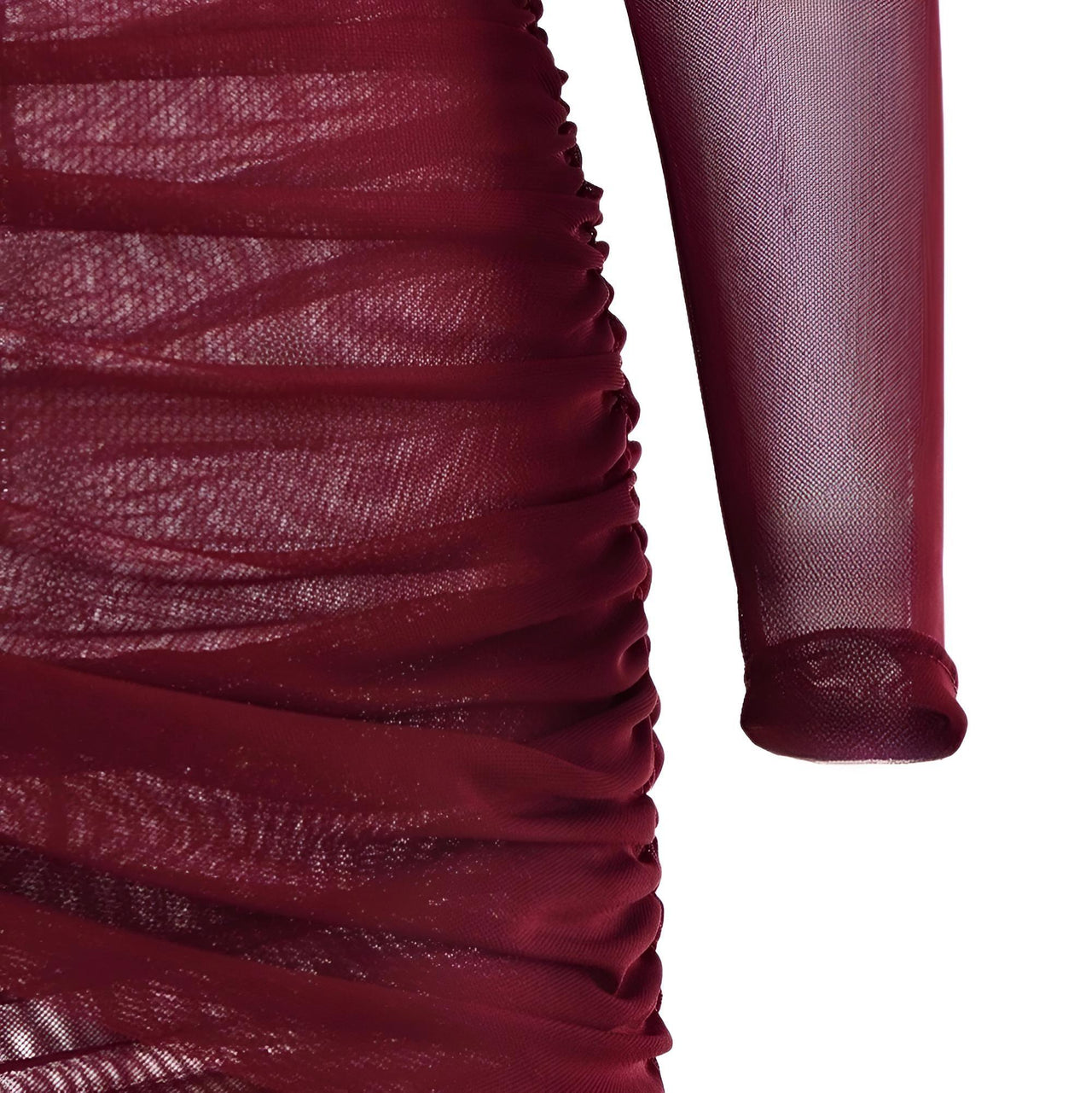 Women's Sheer Maxi Dress Sexy Ruched Long Sleeve Bodycon Party Club Evening Dresses Elegant, Drestiny, Maxi Dresses, Long Sleeves, Claret, Dark Red, Wine Red, Brown, Dark Brown, Coffee, Beige, Off White, S, M, L, United States, Australia, FR, United Kingdom, shopdrestiny.com