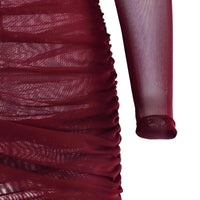 Thumbnail for Women's Sheer Maxi Dress Sexy Ruched Long Sleeve Bodycon Party Club Evening Dresses Elegant, Drestiny, Maxi Dresses, Long Sleeves, Claret, Dark Red, Wine Red, Brown, Dark Brown, Coffee, Beige, Off White, S, M, L, United States, Australia, FR, United Kingdom, shopdrestiny.com