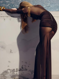 Thumbnail for Women's Sheer Maxi Dress Sexy Ruched Long Sleeve Bodycon Party Club Evening Dresses Elegant, Drestiny, Maxi Dresses, Long Sleeves, Claret, Dark Red, Wine Red, Brown, Dark Brown, Coffee, Beige, Off White, S, M, L, United States, Australia, FR, United Kingdom, shopdrestiny.com