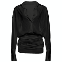 Thumbnail for Women's Sheer Mini Dress Ruched Single-Breasted Full Sleeve Bandage Mini Bodycon Dress Trendy Streetwear, Drestiny, Mini Dresses, Long Sleeves, S, M, L, 4, 6 8, 10, Yellow, United States, Black, USA, Australia, New Zealand, United Kingdom, UK, sheer mini dress, see through mini dress, sexy sheer mini dress, sheer bodycon mini dress, sheer party dress mini, sheer club dress mini, shopdrestiny.com