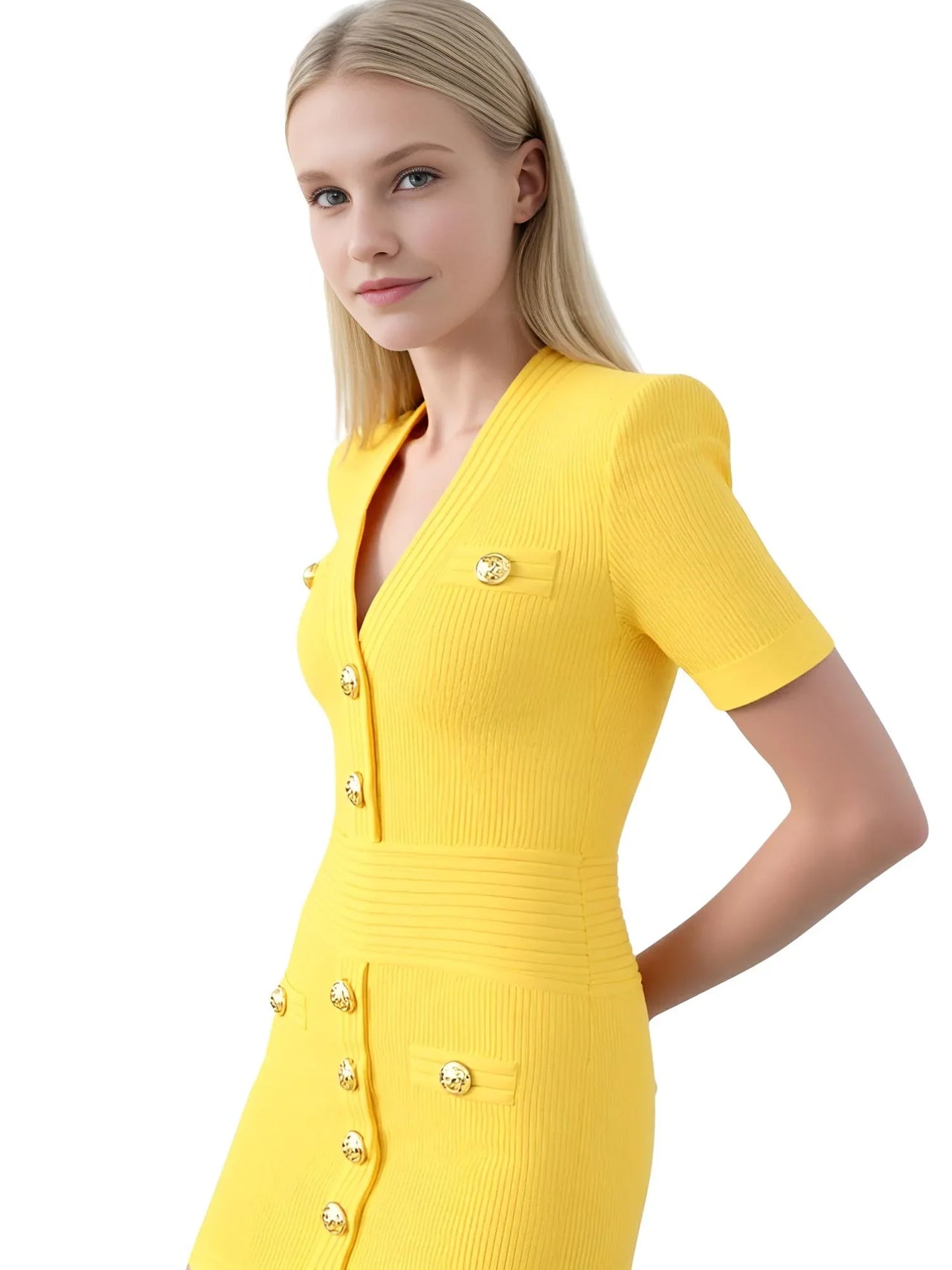 Women's Short-Sleeve Midi Dress