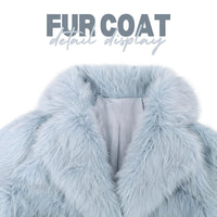 Thumbnail for Women's Short Pink Faux Fur Coat With Big Collar and Pockets Fluffy Jacket For Women, Drestiny, pink faux fur jacket women short, short pink faux fur coat for winter, affordable pink faux fur coat short, women's short pink faux fur coat UK,  pink faux fur jacket short winter, Coats, Long Sleeves, United States, USA, Canada, Australia, New Zealand, United Kingdom, XS, S, M, L, Pink, Sky Blue, White, Black, shopdrestiny.com