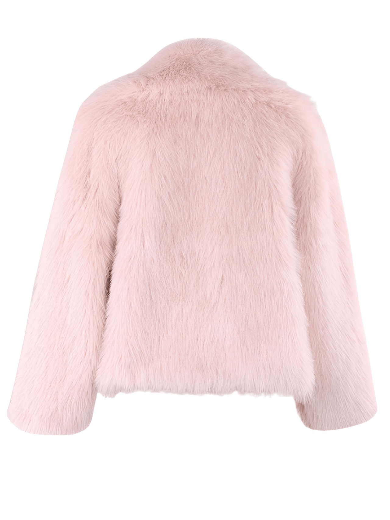Women's Short Pink Faux Fur Coat With Big Collar and Pockets Fluffy Jacket For Women, Drestiny, pink faux fur jacket women short, short pink faux fur coat for winter, affordable pink faux fur coat short, women's short pink faux fur coat UK,  pink faux fur jacket short winter, Coats, Long Sleeves, United States, USA, Canada, Australia, New Zealand, United Kingdom, XS, S, M, L, Pink, Sky Blue, White, Black, shopdrestiny.com