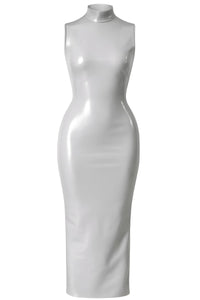 Thumbnail for Light grey glossy dress on a white background