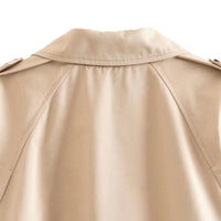 Thumbnail for Women's Crop Belted Jacket -, Jackets , Drestiny , Australia, Beige, Black, Canada, Charcoal, Coffee, Jackets, Khaki, L, M, Navy, New Zealand, S, United Kingdom, United States, White , Drestiny , www.shopdrestiny.com