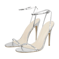 Thumbnail for Women's Strappy High Heel Sandals Summer Party Dress Sandals, Drestiny, Sandals, Heels, High Heels, High Heel Sandals, Stilettos, Stiletto Sandals, 6, 6, 7, 8, 9, 9.5, 10, 11, 12, 13, 14, 15, United States, USA, Canada, Australia, New Zealand, United Kingdom, UK, Black, Green, Silver, Red, Dark Blue, Teal, White, Pink, Deep Pink, Avocado Green, Grey, strappy heels, barely there heels, party heels, stiletto heels, black strappy heels, evening sandals, occasion sandals, shopdrestiny.com