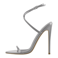 Thumbnail for Women's Strappy High Heel Sandals Summer Party Dress Sandals, Drestiny, Sandals, Heels, High Heels, High Heel Sandals, Stilettos, Stiletto Sandals, 6, 6, 7, 8, 9, 9.5, 10, 11, 12, 13, 14, 15, United States, USA, Canada, Australia, New Zealand, United Kingdom, UK, Black, Green, Silver, Red, Dark Blue, Teal, White, Pink, Deep Pink, Avocado Green, Grey, strappy heels, barely there heels, party heels, stiletto heels, black strappy heels, evening sandals, occasion sandals, shopdrestiny.com