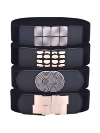 Thumbnail for Women's Stretchy Wide Waist Belts for Dresses -, Belts , Drestiny , Australia, Belts, Black, Brown, Canada, Gender_Women, Gold, L, Light Brown, M, New Zealand, S, Silver, United Kingdom, United States, White , Drestiny , www.shopdrestiny.com