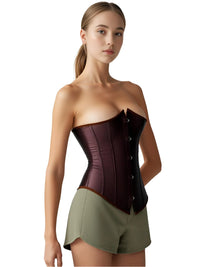 Thumbnail for Women's Trendy Corset Tops Underbust Waist Cincher Workout Shape Body Belt Shapewear Corsets and Bustiers Plus Size Women, Drestiny, Brown Corset Top, United States, USA, Canada, Australia, New Zealand, United Kingdom, UK, Corsets, Strapless, Sleeveless, Off shoulder, XS, S, M, L, XL, XXL, 3XL, 4XL, 5XL, 6XL, 7XL, Pink, Black, Blue, Coffee, Grey, Green, Khaki, Purple, Red, White, Dark Purple, corset top, cute corset tops, sexy corset tops, corset top UK, bustier top, going out corset top, shopdrestiny.com