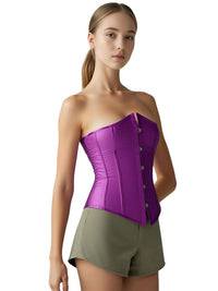 Thumbnail for Women's Trendy Corset Tops Underbust Waist Cincher Workout Shape Body Belt Shapewear Corsets and Bustiers Plus Size Women, Drestiny, Purple Corset Top, United States, USA, Canada, Australia, New Zealand, United Kingdom, UK, Corsets, Strapless, Sleeveless, Off shoulder, XS, S, M, L, XL, XXL, 3XL, 4XL, 5XL, 6XL, 7XL, Pink, Black, Blue, Coffee, Grey, Green, Khaki, Purple, Red, White, Dark Purple, corset top, cute corset tops, sexy corset tops, corset top UK, bustier top, going out corset top, shopdrestiny.com