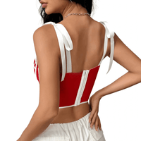 Thumbnail for Women's Trendy Lace Up Straps Crop Top -, Crop Top , Drestiny , Apricot, Australia, Black, Canada, Casual Shirts, Crop Tops, Dress Shirts, Gender_Women, L, M, New Zealand, Pink, S, Red, Sleeveless, United Kingdom, United States , Drestiny , www.shopdrestiny.com