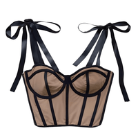 Thumbnail for Women's Trendy Lace Up Straps Crop Top -, Crop Top , Drestiny , Apricot, Australia, Black, Canada, Casual Shirts, Crop Tops, Dress Shirts, Gender_Women, L, M, New Zealand, Pink, S, Red, Sleeveless, United Kingdom, United States , Drestiny , www.shopdrestiny.com