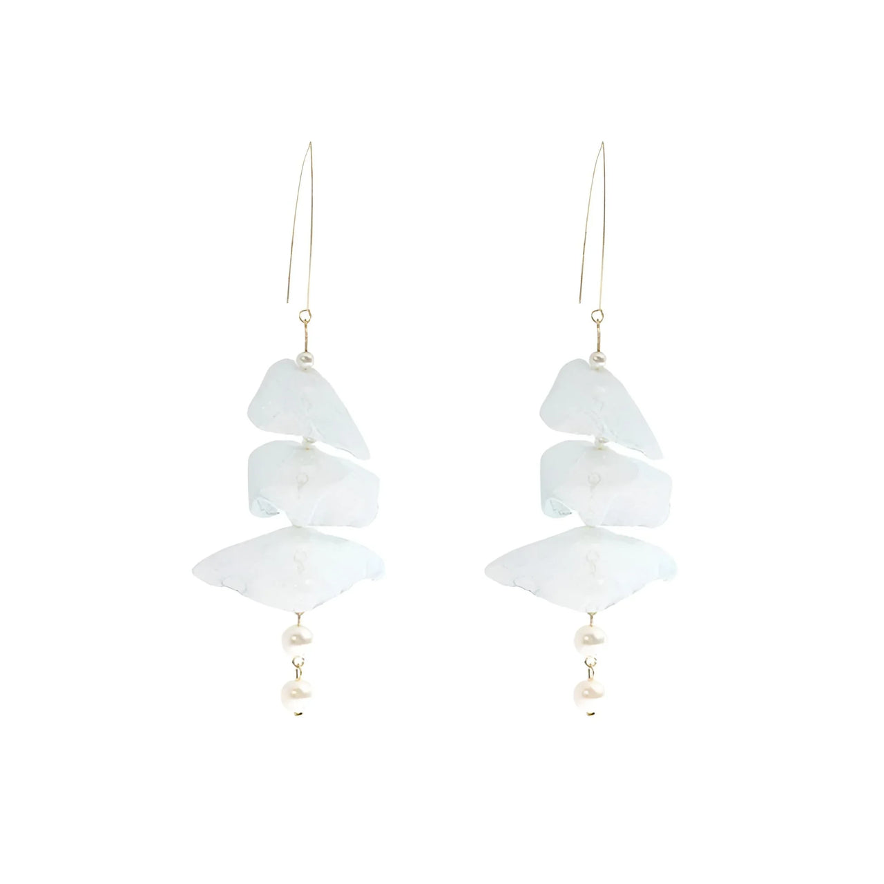 Boho-Chic Tulle Cloth Women's Flower Earrings - "Must Have*