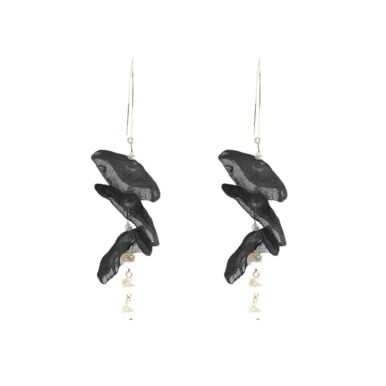 Boho-Chic Tulle Cloth Women's Flower Earrings - "Must Have*