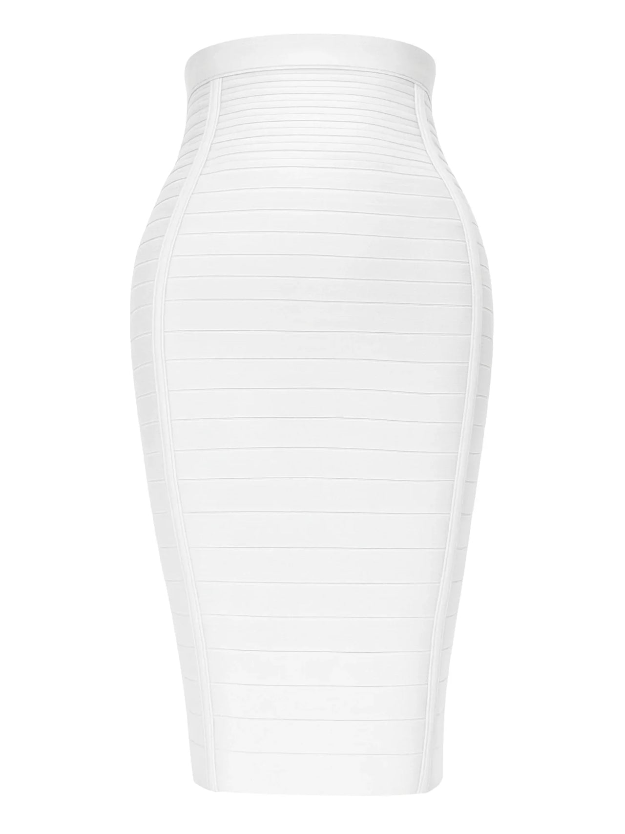 White pencil skirt on a white background