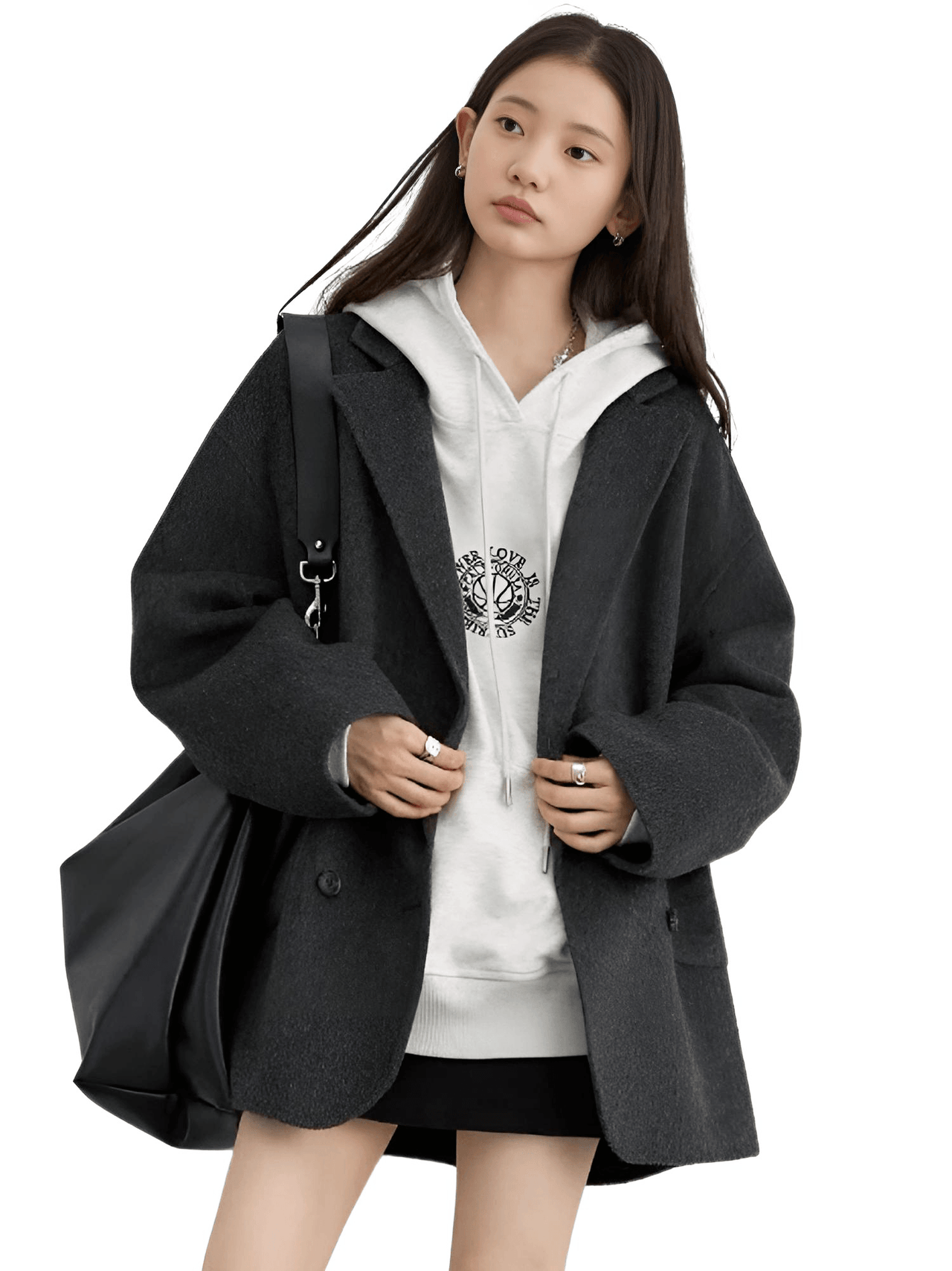 Women's Woolen Coats Loose Casual Double Breasted Retro Jacket Office Lady Outerwear -, Coats & Jackets , Drestiny , Australia, Brown, Canada, Coats, Dark Grey, Green, Grey, Jackets, L, Light Brown, M, New Zealand, S, United Kingdom, United States, XL, XXL , Drestiny , www.shopdrestiny.com