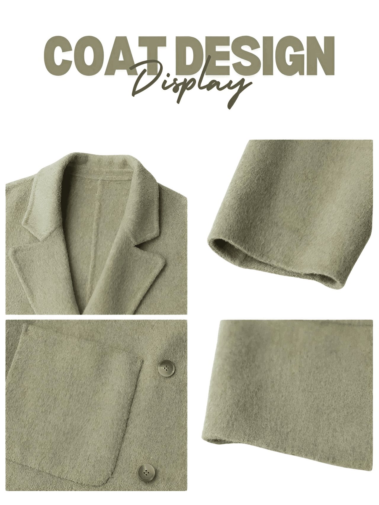 Women's Woolen Coats Loose Casual Double Breasted Retro Jacket Office Lady Outerwear -, Coats & Jackets , Drestiny , Australia, Brown, Canada, Coats, Dark Grey, Green, Grey, Jackets, L, Light Brown, M, New Zealand, S, United Kingdom, United States, XL, XXL , Drestiny , www.shopdrestiny.com