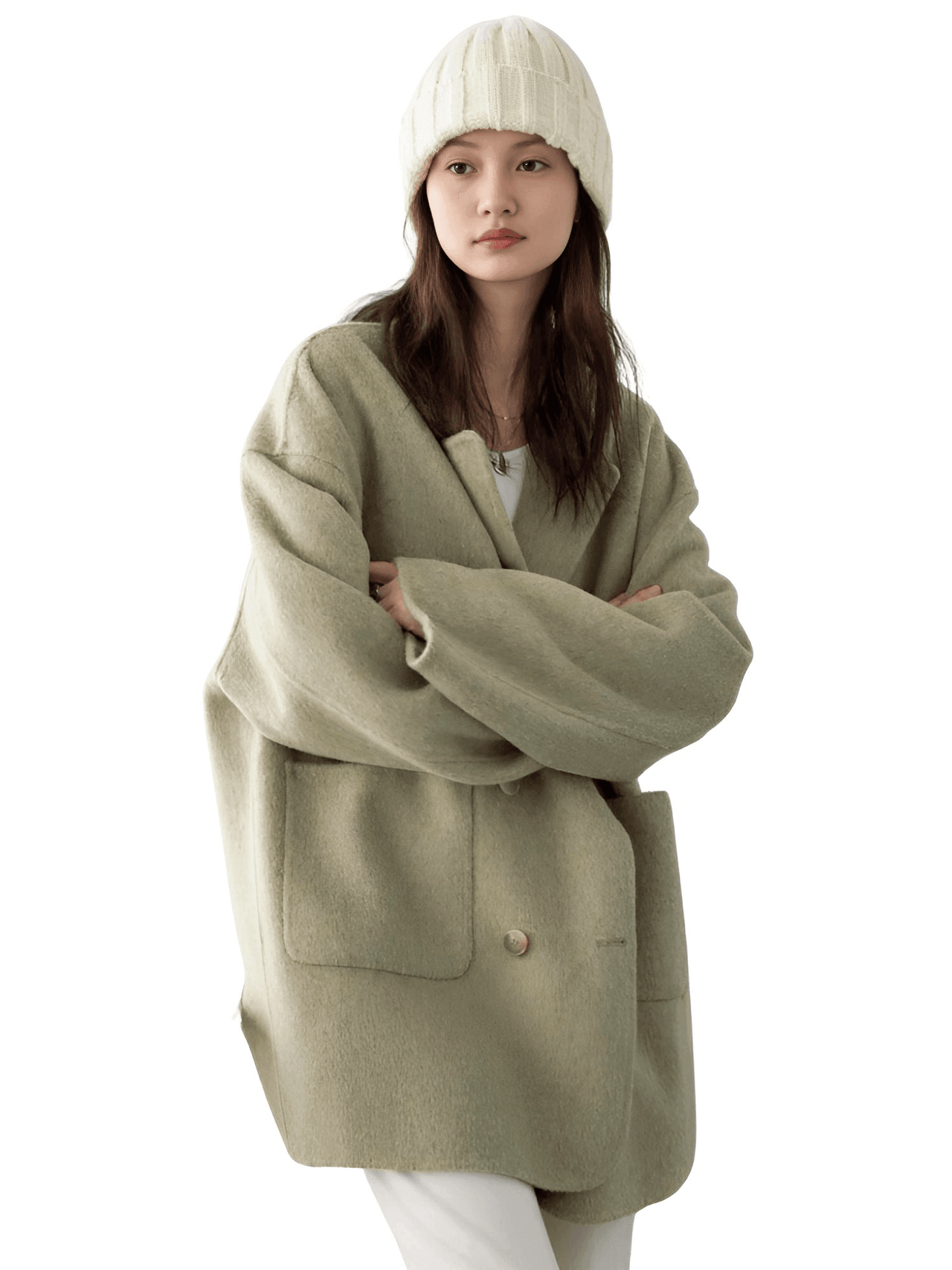 Women's Woolen Coats Loose Casual Double Breasted Retro Jacket Office Lady Outerwear -, Coats & Jackets , Drestiny , Australia, Brown, Canada, Coats, Dark Grey, Green, Grey, Jackets, L, Light Brown, M, New Zealand, S, United Kingdom, United States, XL, XXL , Drestiny , www.shopdrestiny.com