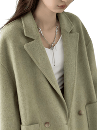 Thumbnail for Women's Woolen Coats Loose Casual Double Breasted Retro Jacket Office Lady Outerwear -, Coats & Jackets , Drestiny , Australia, Brown, Canada, Coats, Dark Grey, Green, Grey, Jackets, L, Light Brown, M, New Zealand, S, United Kingdom, United States, XL, XXL , Drestiny , www.shopdrestiny.com