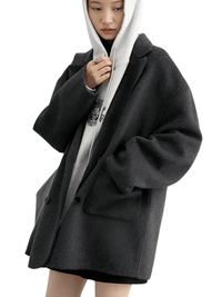 Thumbnail for Women's Woolen Coats Loose Casual Double Breasted Retro Jacket Office Lady Outerwear -, Coats & Jackets , Drestiny , Australia, Brown, Canada, Coats, Dark Grey, Green, Grey, Jackets, L, Light Brown, M, New Zealand, S, United Kingdom, United States, XL, XXL , Drestiny , www.shopdrestiny.com