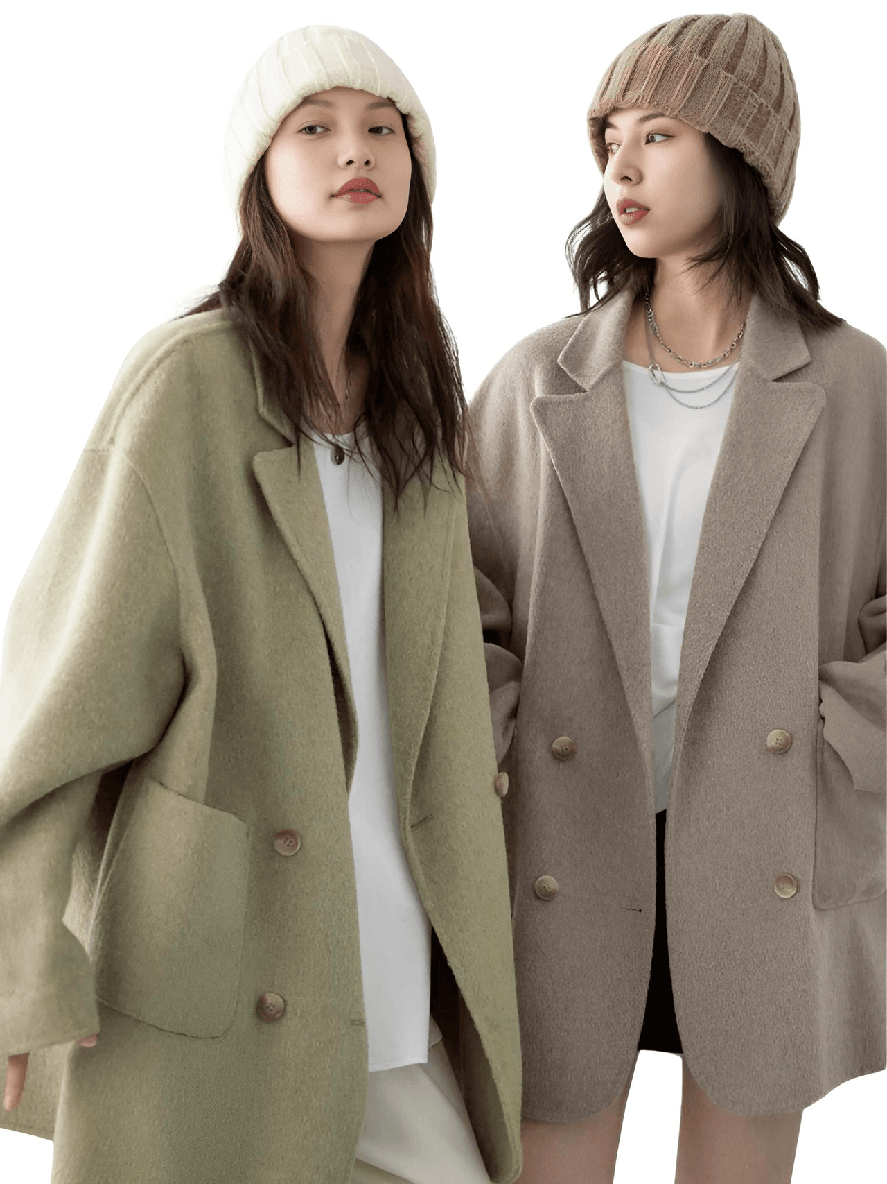 Women's Woolen Coats Loose Casual Double Breasted Retro Jacket Office Lady Outerwear -, Coats & Jackets , Drestiny , Australia, Brown, Canada, Coats, Dark Grey, Green, Grey, Jackets, L, Light Brown, M, New Zealand, S, United Kingdom, United States, XL, XXL , Drestiny , www.shopdrestiny.com