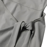 Thumbnail for Close-up of a gray fabric with folds on a white background
