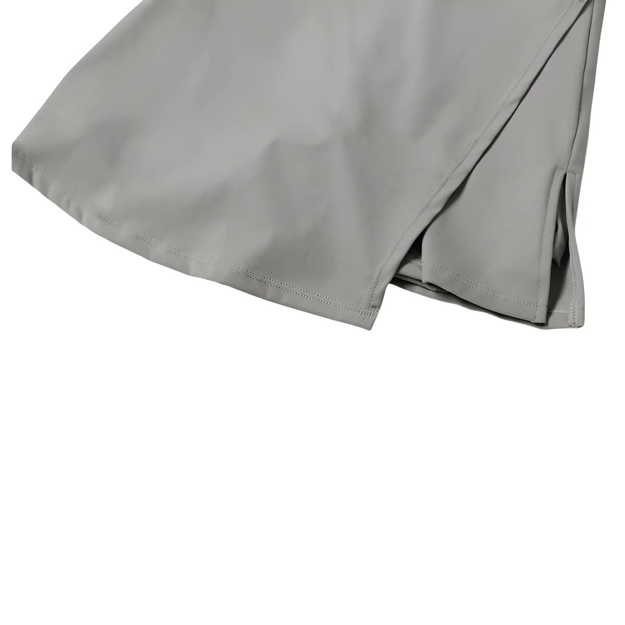 Gray fabric folded corner on a white background