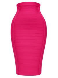 Thumbnail for Hot pink pencil skirt on a white background