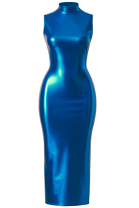 Thumbnail for Shiny blue dress on a white background