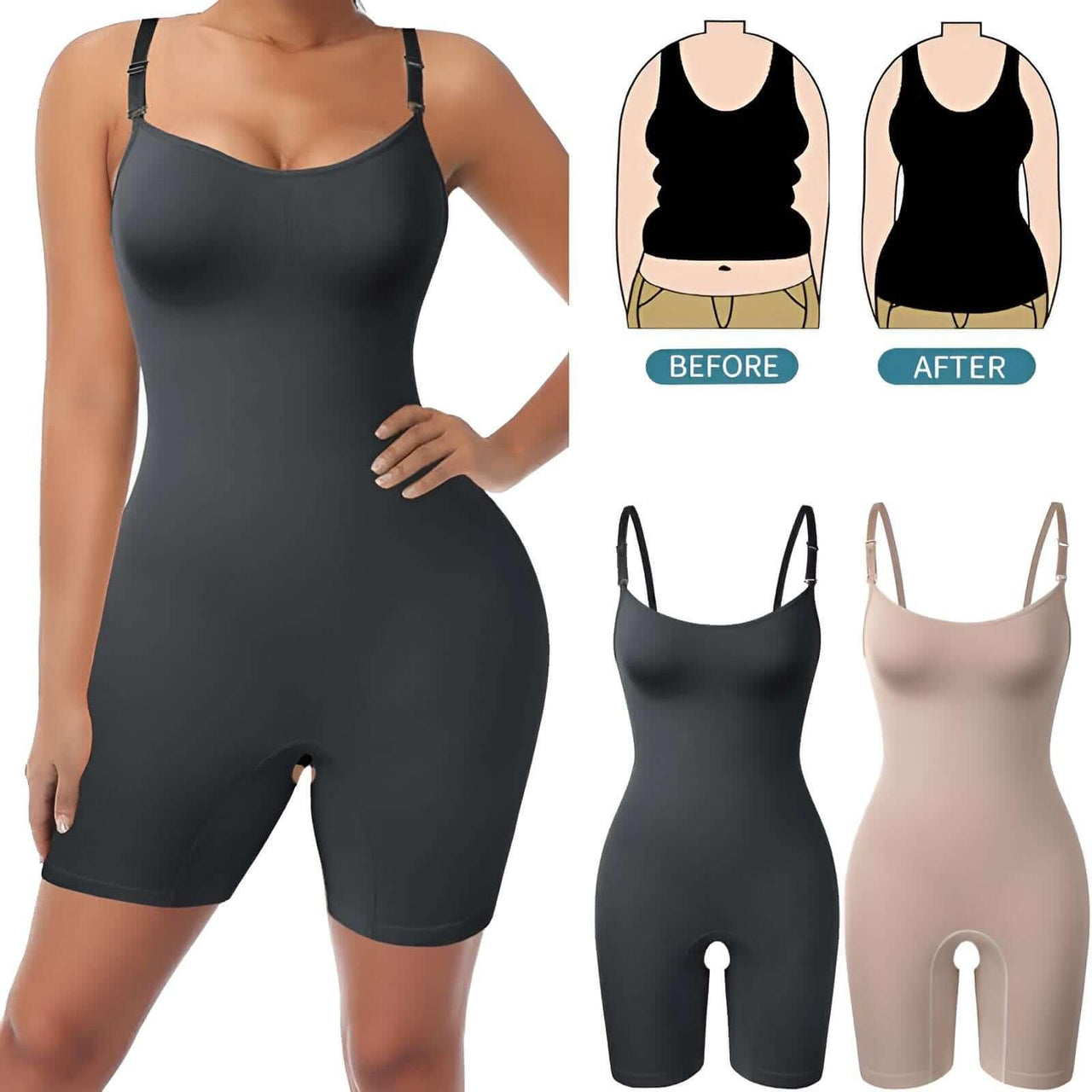 Bodysuit Shapewear Women Full Body Shaper -, Shapewear , Drestiny , Australia, Beige, Black, Canada, Gender_Women, L, M, New Zealand, S, Shapewear, United Kingdom, United States, XL , Drestiny , www.shopdrestiny.com