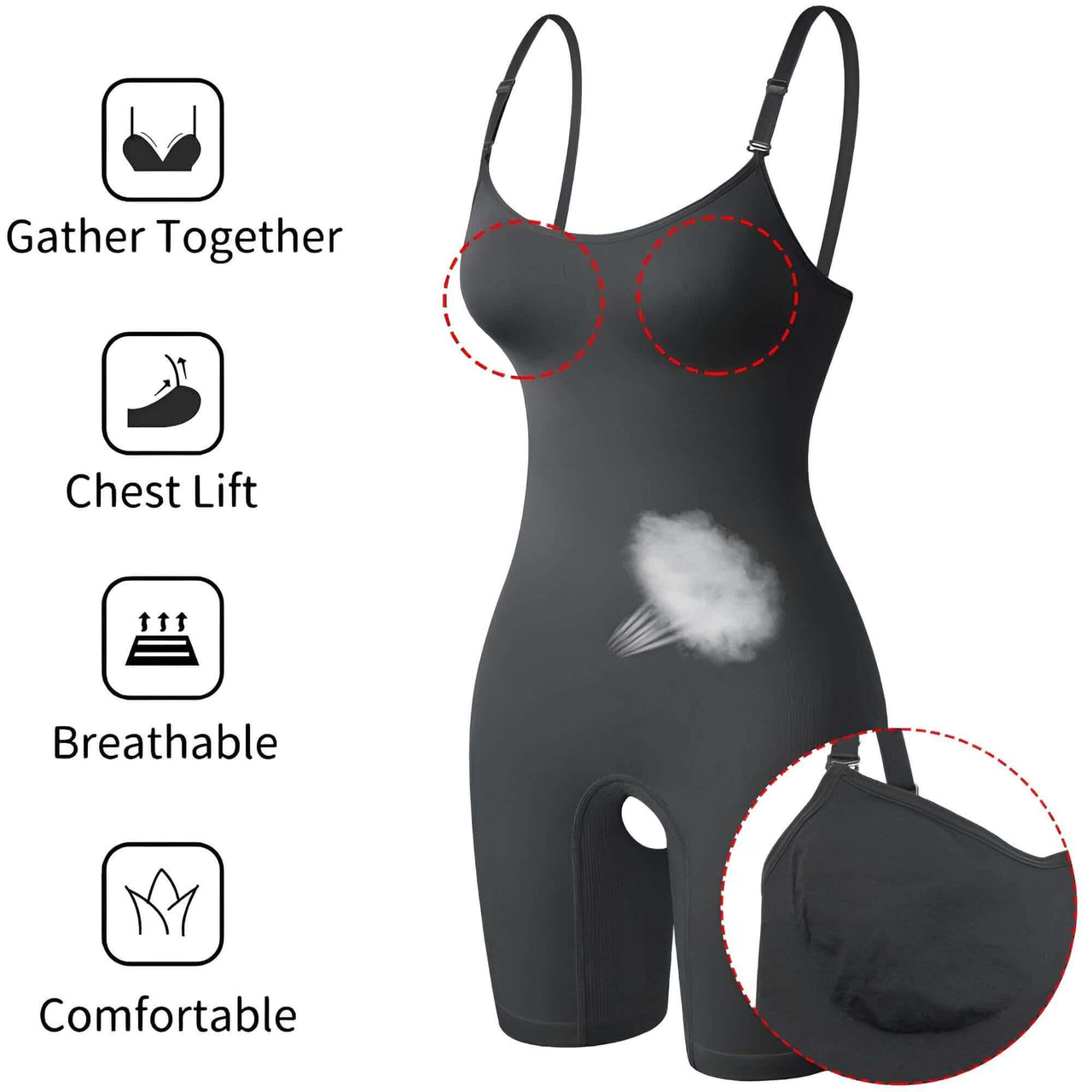 Bodysuit Shapewear Women Full Body Shaper -, Shapewear , Drestiny , Australia, Beige, Black, Canada, Gender_Women, L, M, New Zealand, S, Shapewear, United Kingdom, United States, XL , Drestiny , www.shopdrestiny.com