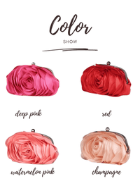 Thumbnail for Small Floral Satin Purse Women's -, Purses , Drestiny , Apricot, Australia, Beige, Black, Canada, Champagne, Clutches, Dark Green, Dark Purple, Deep Pink, Green, Handbags, Light Green, New Zealand, Pink, Purple, Purses, Red, Silver, Teal, United Kingdom, United States, Watermelon Red , Drestiny , www.shopdrestiny.com