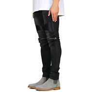 Thumbnail for Men's Moto Zipper Knee Skinny Stretch Jeans -, Jeans , Drestiny , 29, 30, 31, 32, 33, 34, 36, 38, Australia, Black, Blue, Dark Blue, Jeans, Light Blue, New Zealand, Skinny Jeans, United Kingdom, United States , Drestiny , www.shopdrestiny.com
