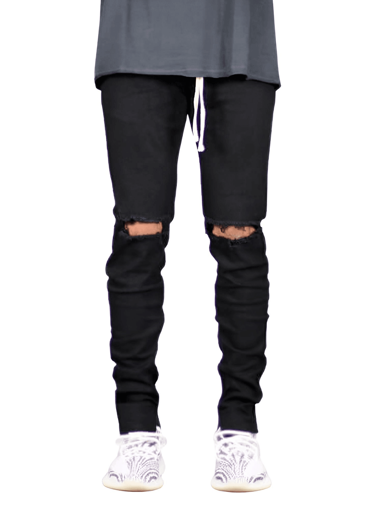 Men's Ripped Jeans Side Ankle Zipper Stretch Jeans -, Jeans , Drestiny , 29, 30, 31, 32, 33, 34, 36, 38, Australia, Black, Blue, Casual Pants, Jeans, New Zealand, United Kingdom, United States , Drestiny , www.shopdrestiny.com