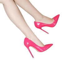 Thumbnail for Women's Patent Leather Slip On Heels -, High Heels , Drestiny , 10, 11, 12, 13, 14, 15, 5, 6, 7, 8, 9, 9.5, Australia, Black, Brown, Deep Pink, Heels, High Heels, Ivory, Leopard, Light Pink, Nude, Off White, Peach, Pumps, Red, Stilettos, United Kingdom, United States , Drestiny , www.shopdrestiny.com