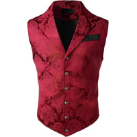 Men's Victorian Suit Vest Waistcoat Men's Casual Vest Evening Attire, Drestiny, Victorian Inspired Waistcoat, Vests, Sleeveless, Suit Vests, Red, Black, White, Navy Blue, Red Flower, Grey, S, M, L, XL, XXL, 2XL, 3XL, XXXL, United States, Canada, Australia, New Zealand, United Kingdom, shopdrestiny.com, Victorian Costume Vests