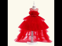 Girl's Puffy Tulle Dress Trailing First Communion Party Dresses For Girl -, , Drestiny , 18M, 24M, 3T, 4T, 5T, 6T, 7T, 8T, Australia, Black, Canada, Dark Green, Dresses, Girls, Hot Pink, Light Blue, New Zealand, Peach, Pink, Purple, Red, Sleeveless, TD, United Kingdom, United States, White , Drestiny , www.shopdrestiny.com