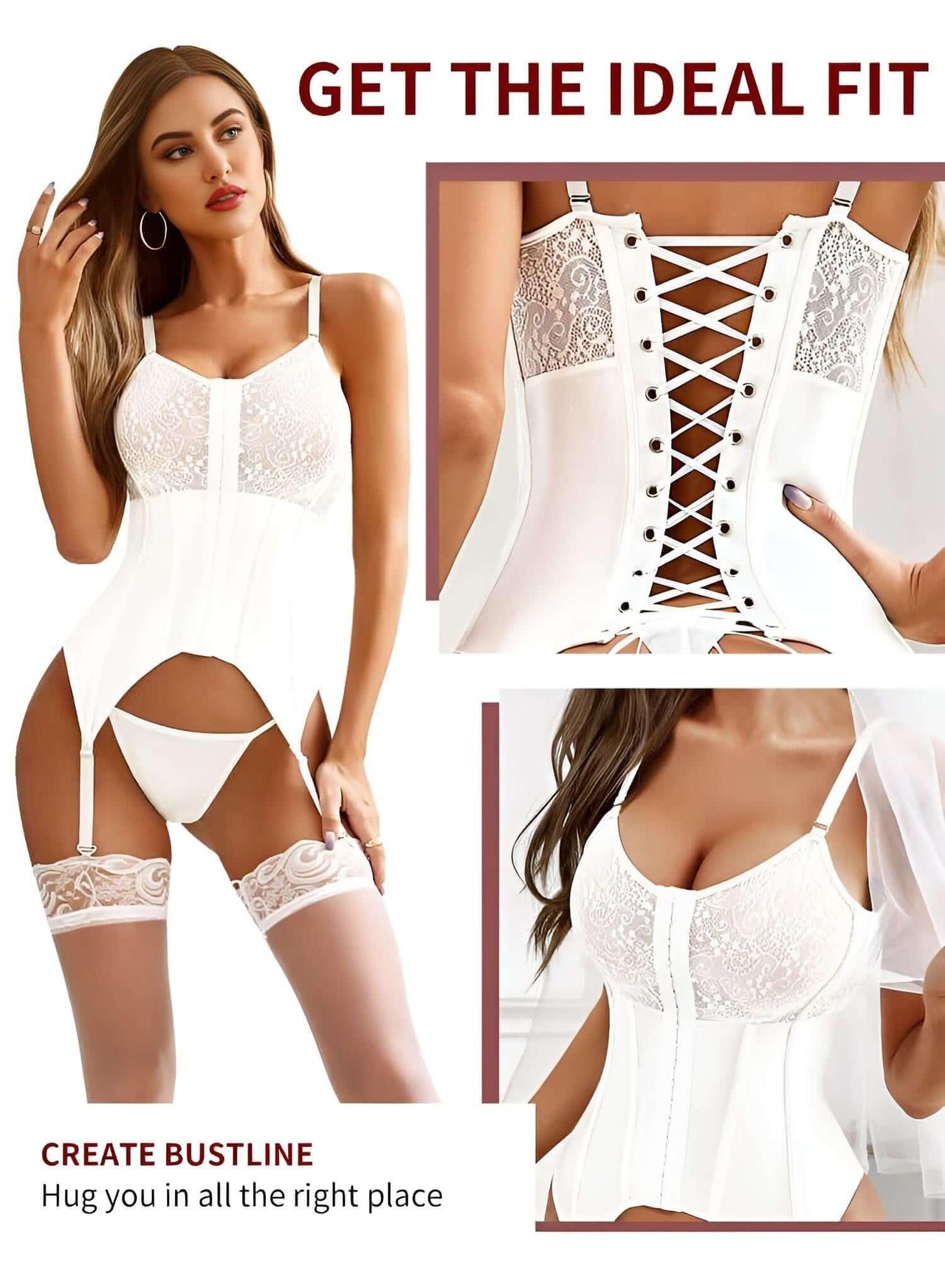 Push up Corset and Shaper Gather Bra Shapewear Sexy Lingerie For Women -, Corset , Drestiny , 4XL, 5XL, Australia, Black, Bra & Underwear Sets, Bras, Brown, Canada, Corsets, Garter Belts, L, Lavender, M, New Zealand, Red, S, Sets, Underwear, United Kingdom, United States, White, XL, XS, XXL, XXXL , Drestiny , www.shopdrestiny.com