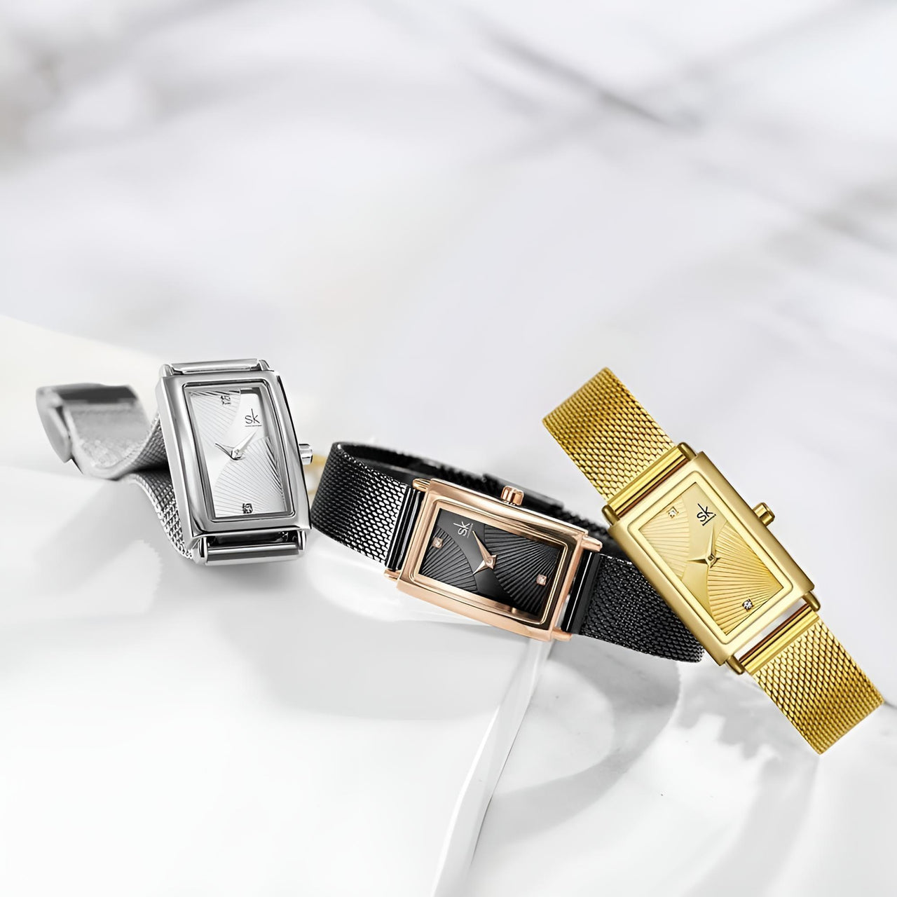 Rectangle Quartz Ladies Watch With Diamond Accents -, Watches , Drestiny , Australia, Black, Canada, Gold, New Zealand, Silver, United Kingdom, United States, Watches, White, Yellow , Drestiny , www.shopdrestiny.com