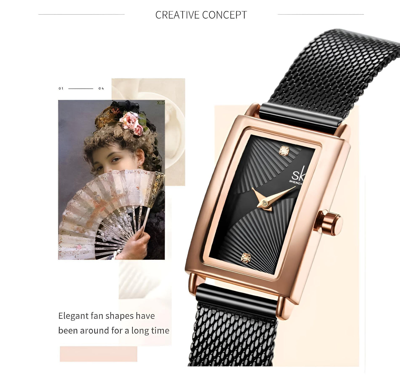Rectangle Quartz Ladies Watch With Diamond Accents -, Watches , Drestiny , Australia, Black, Canada, Gold, New Zealand, Silver, United Kingdom, United States, Watches, White, Yellow , Drestiny , www.shopdrestiny.com