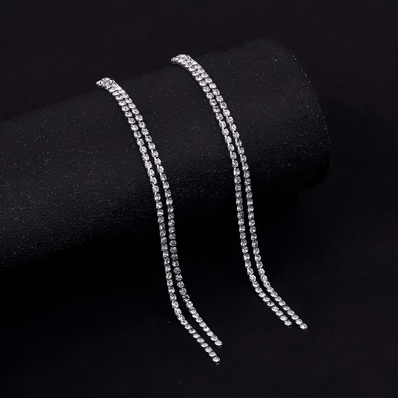 Rhinestone Crystal Tassel Long Earrings for Women -, Earrings , Drestiny , Australia, Canada, Earrings, Gender_Women, Gold, New Zealand, Silver, United Kingdom, United States , Drestiny , www.shopdrestiny.com