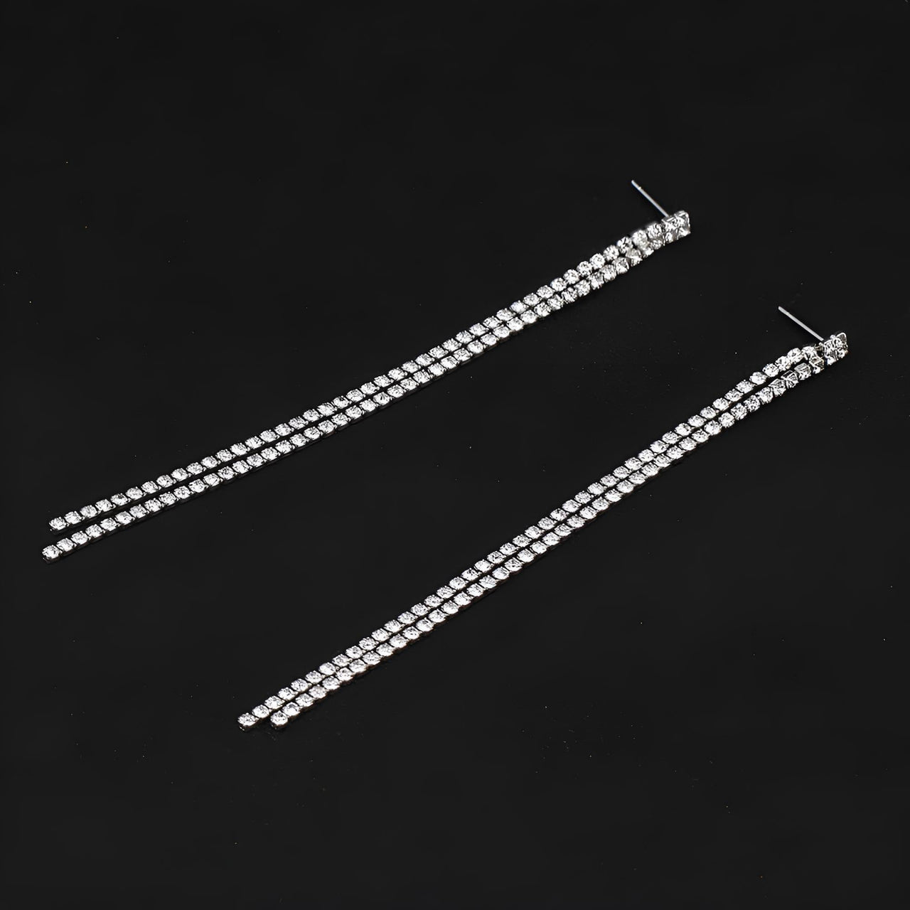 Rhinestone Crystal Tassel Long Earrings for Women -, Earrings , Drestiny , Australia, Canada, Earrings, Gender_Women, Gold, New Zealand, Silver, United Kingdom, United States , Drestiny , www.shopdrestiny.com