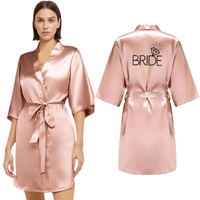 Thumbnail for Satin Kimono Wedding Party Robes -, Robes , Drestiny , 4XL, Australia, Blue, Brown, Canada, Deep Pink, Gender_Women, L, Light Pink, M, New Zealand, Pink, Purple, Robes, Royal Blue, S, United Kingdom, United States, White, Wine Red, XL, XXL, XXXL , Drestiny , www.shopdrestiny.com