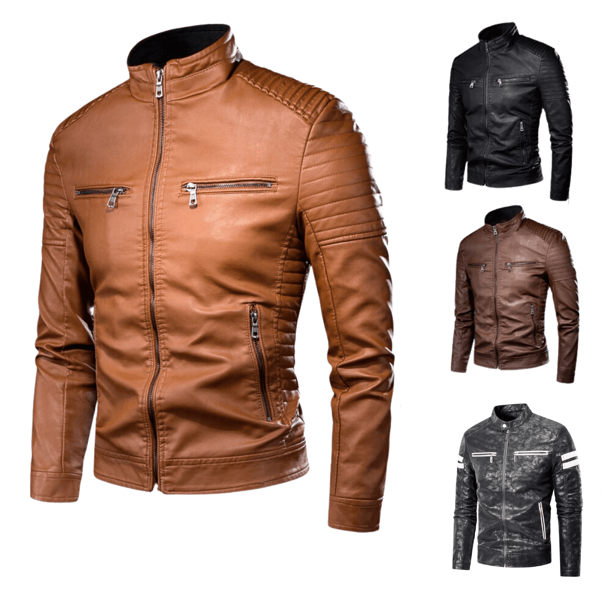 Vintage Leather Moto Jacket -, Leather Jackets , Drestiny , 4XL, Australia, Black, Blue, Brown, Chocolate, Jackets, L, M, New Zealand, S, United Kingdom, United States, XL, XXL, XXXL , Drestiny , www.shopdrestiny.com