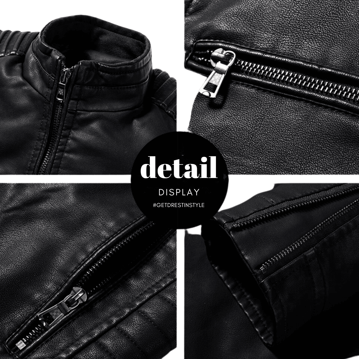 Vintage Leather Moto Jacket -, Leather Jackets , Drestiny , 4XL, Australia, Black, Blue, Brown, Chocolate, Jackets, L, M, New Zealand, S, United Kingdom, United States, XL, XXL, XXXL , Drestiny , www.shopdrestiny.com