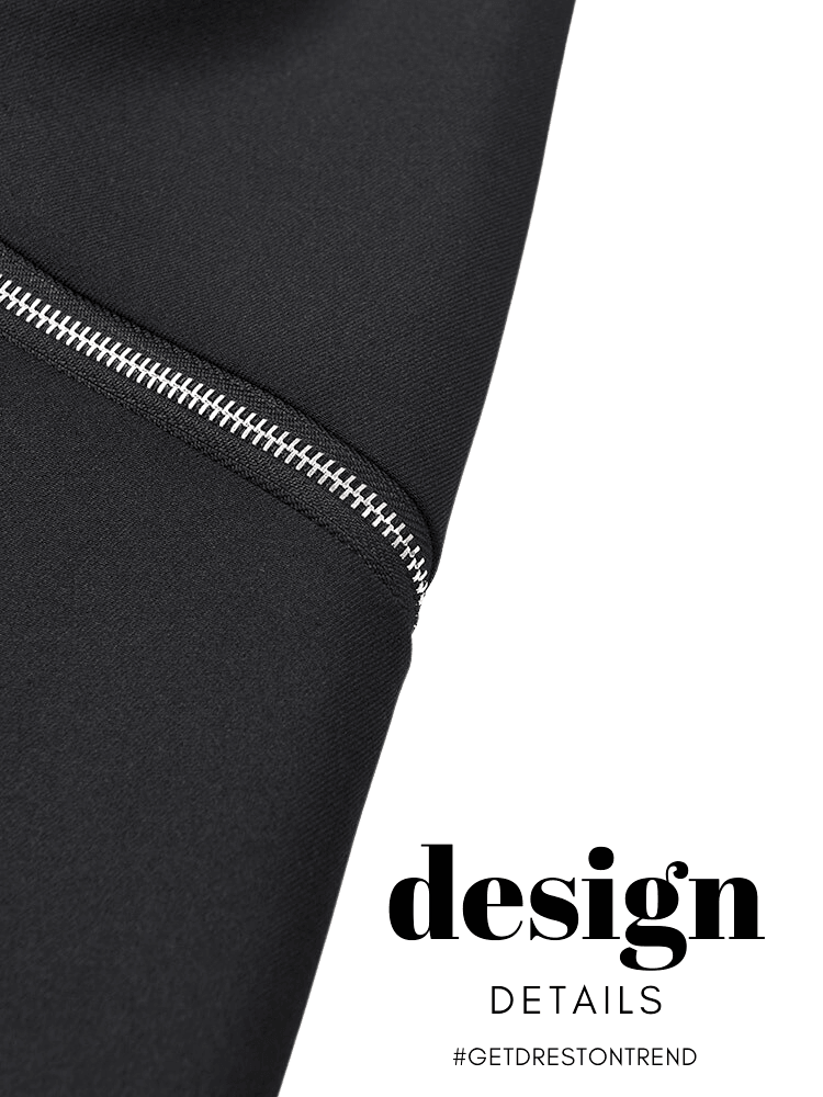 Women's Black Zipper Blazer -, Blazers , Drestiny , Australia, Black, Blazers, Canada, FR, Jackets, L, M, New Zealand, United Kingdom, United States, XL , Drestiny , www.shopdrestiny.com