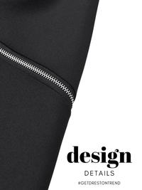 Thumbnail for Women's Black Zipper Blazer -, Blazers , Drestiny , Australia, Black, Blazers, Canada, FR, Jackets, L, M, New Zealand, United Kingdom, United States, XL , Drestiny , www.shopdrestiny.com