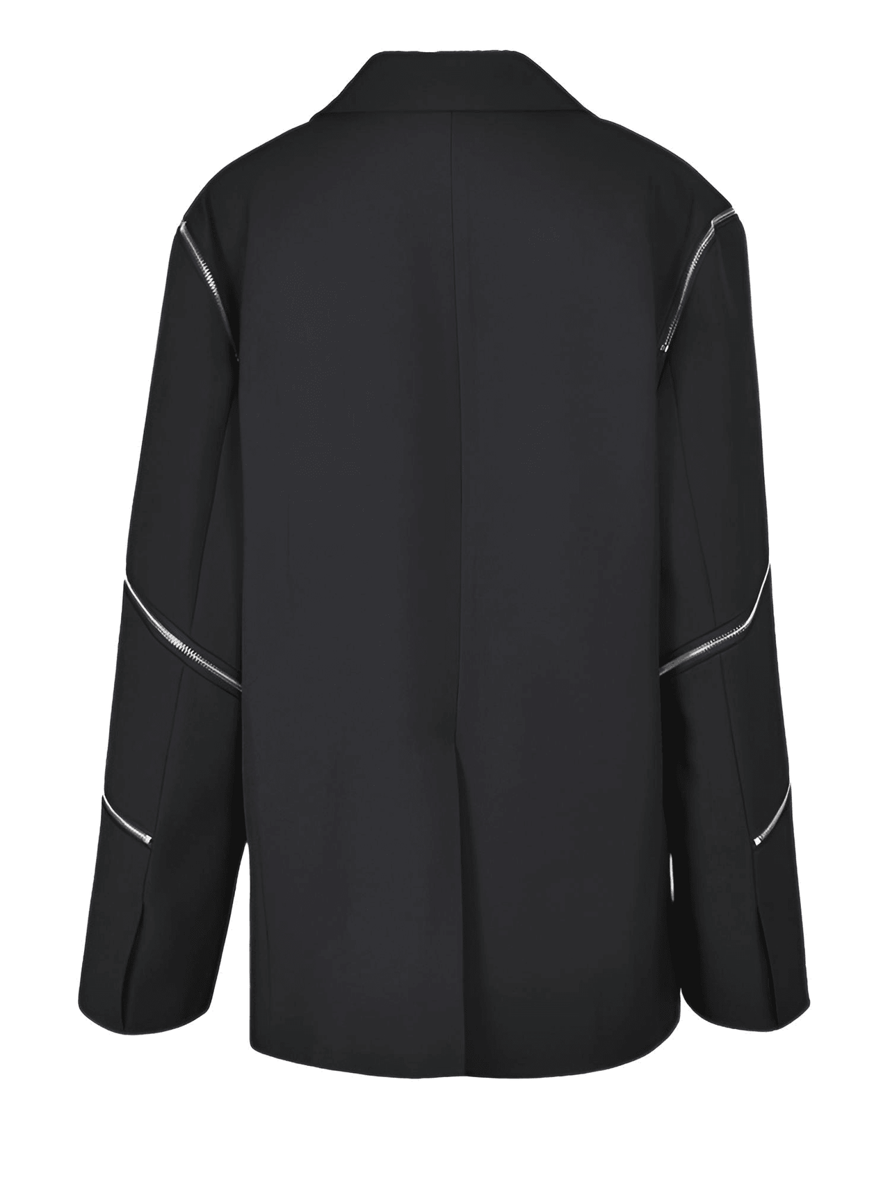 Women's Black Zipper Blazer -, Blazers , Drestiny , Australia, Black, Blazers, Canada, FR, Jackets, L, M, New Zealand, United Kingdom, United States, XL , Drestiny , www.shopdrestiny.com